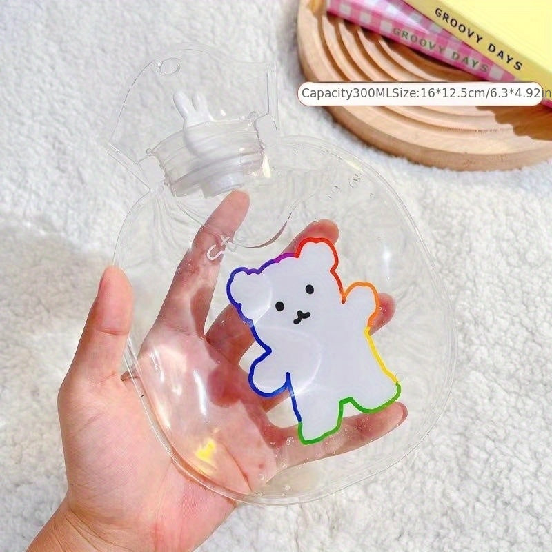 Cartoon Transparent Hot Water Bag Portable Hand Warmer For Winter