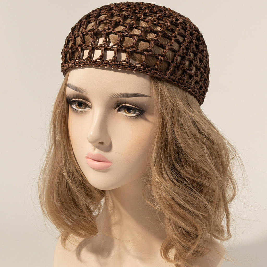 Mesh Crochet Hair Net Rayon Knit Snood Hat for Women Hairnet Snoods Cover