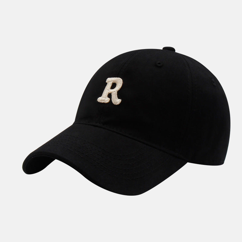 R Embroidery Baseball Cap Solid Sun Hat Lightweight Sports Hat For Women