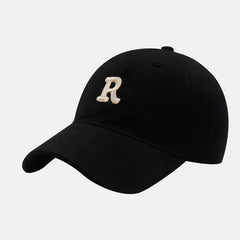 R Embroidery Baseball Cap Solid Sun Hat Lightweight Sports Hat For Women