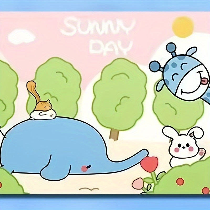 Cartoon Animal Sketchbook for Drawing and Doodling - Green Cover