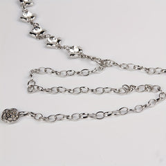 Rhinestone Waist Chain Flower Pendant Decorative Girdle Jewelry