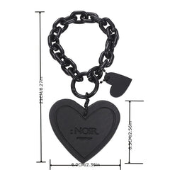 Chain Love Leather Car Keychain Acrylic Bag Pendant