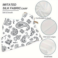 Personalized Square Scarf with Your Photo Emblem Soft Polyester Versatile Shawl