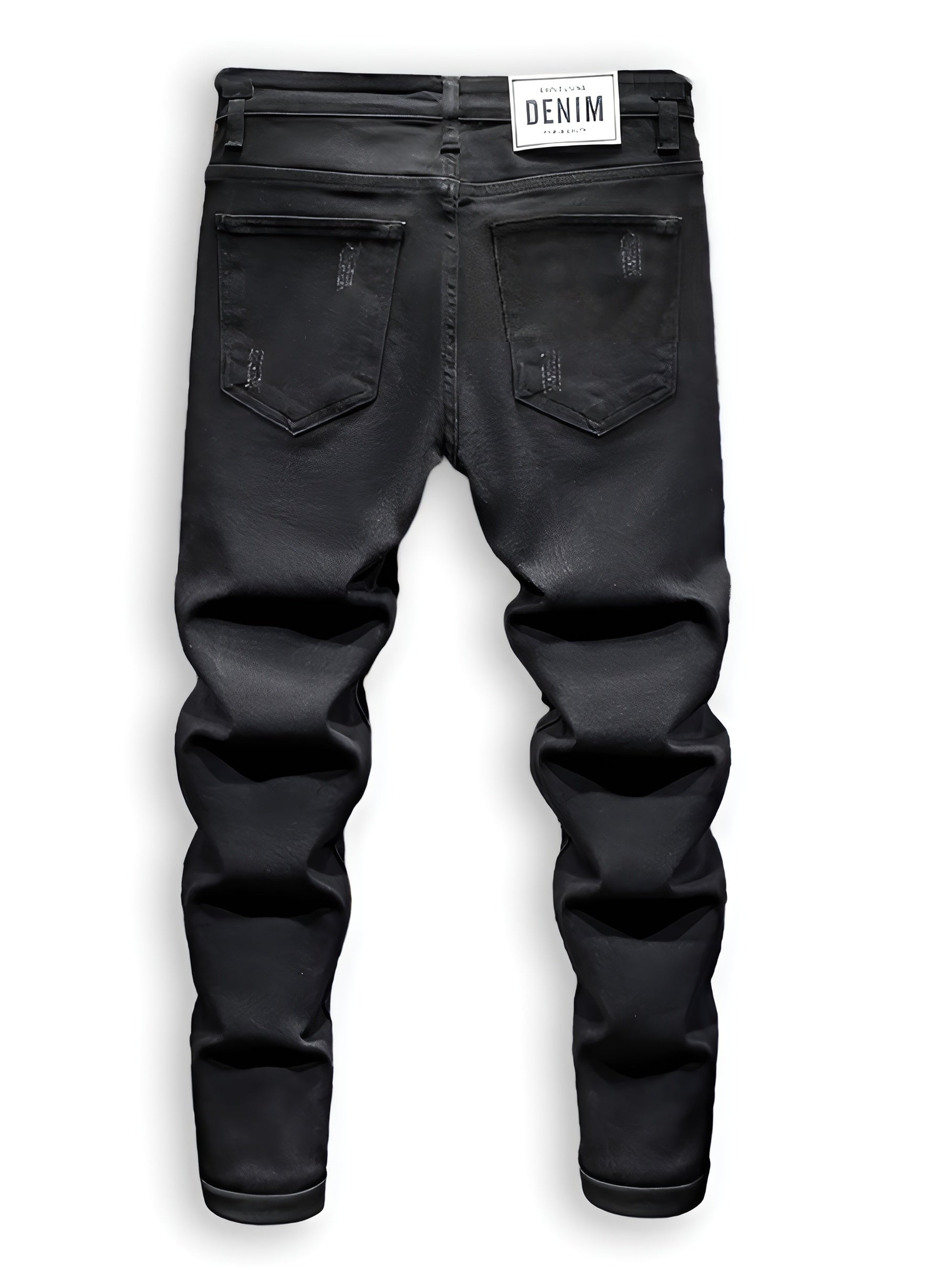 Ripped Jeans Men Casual Street Style Distressed Stretch Denim Pants