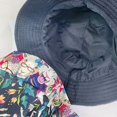 Hip Hop Animal Graffiti Double sided Foldable Bucket Hat
