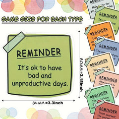 24pcs Mental Health Reminder Stickers Waterproof Self-Adhesi