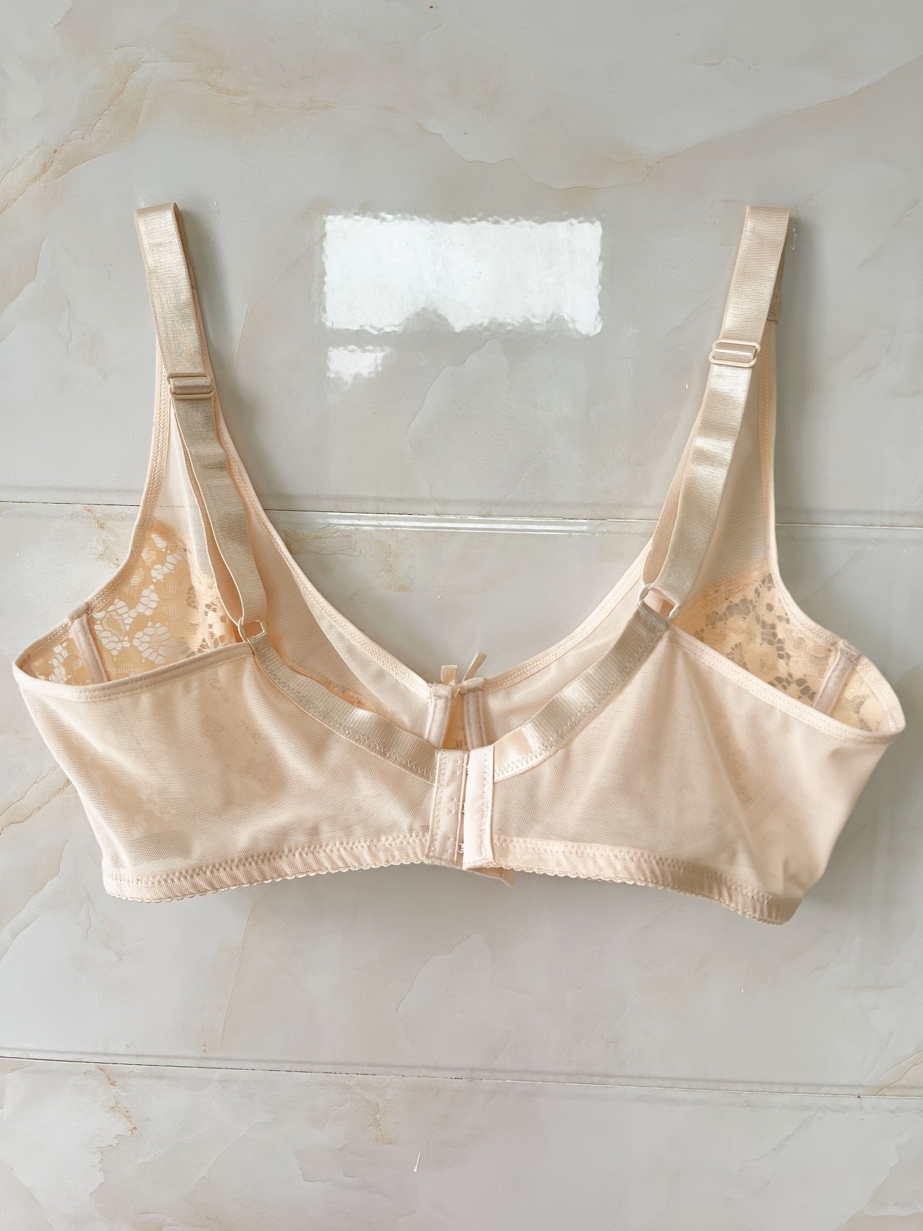 Sexy Bra Women's Plus Contrast Lace Underwire Mini Bow Detail Bra