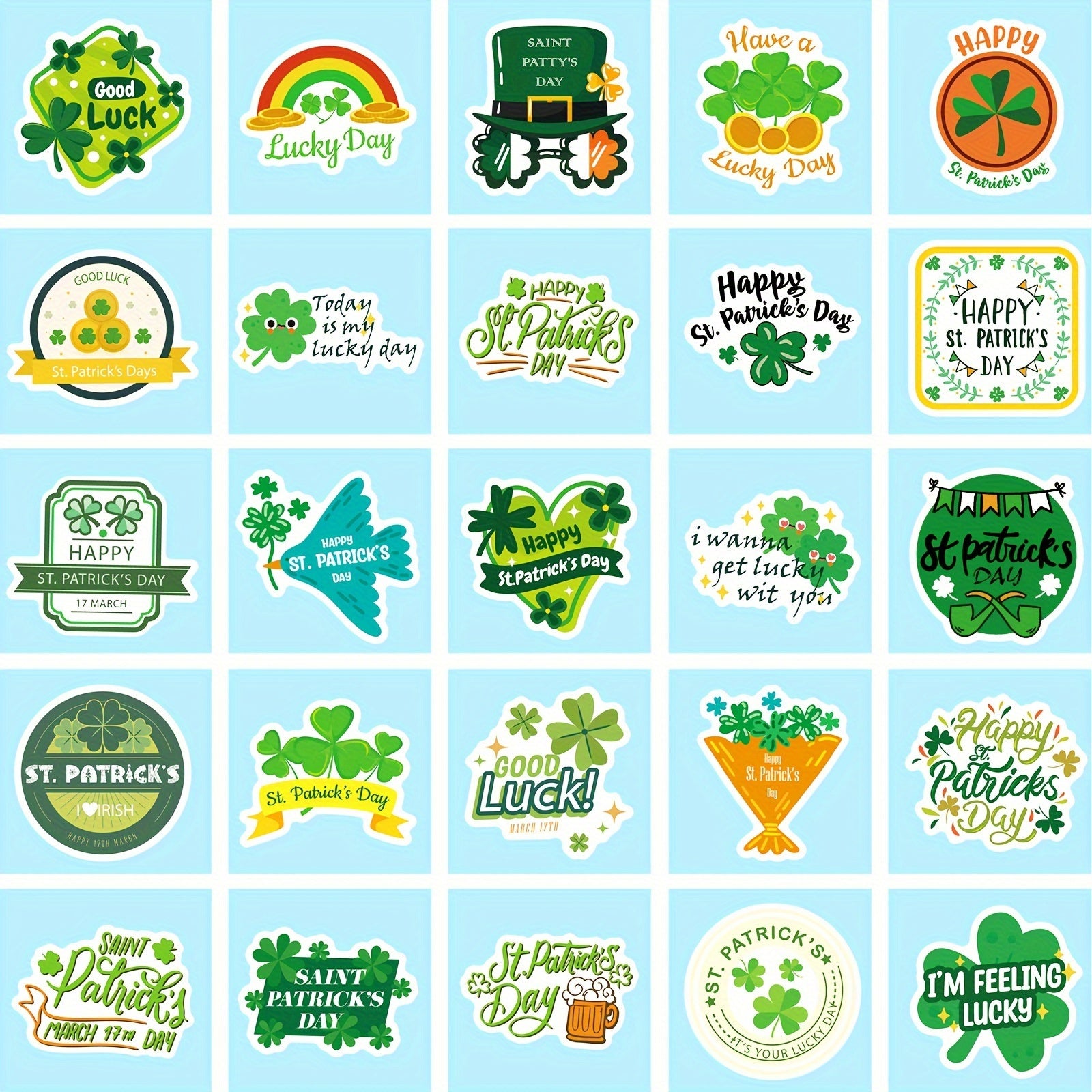 50pcs DIY Graffiti Stickers Lucky Plants Style Stickers