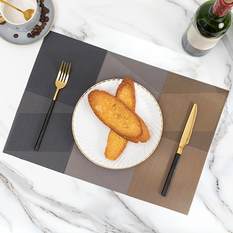 1pc PVC Western Placemat Light Style Heat Insulation Waterproof Cup Mat