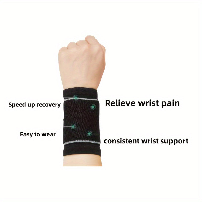 2pcs Compression Wristbands Anti Sprain Wrist Guards For Sports