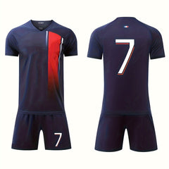Boys Sports Football Training Outfit Quick dry T-shirt & Shorts Summer Set