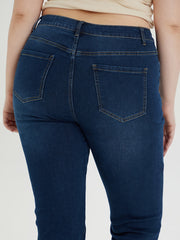 Women's Washed Ripped Flared Leg Jeans