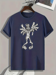 Mummy Print Men's Graphic T shirt Halloween Tee