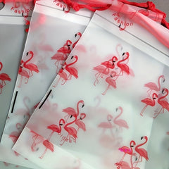 3pcs Flamingo Drawstring Travel Underwear Clothes Storage Bag