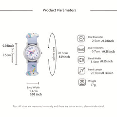 Rainbow Pony Kids Watch with Plastic Strap