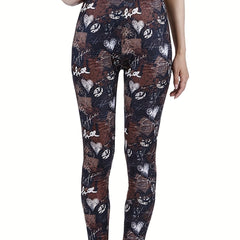 Floral Printed Yoga Pants High Waist Leggings