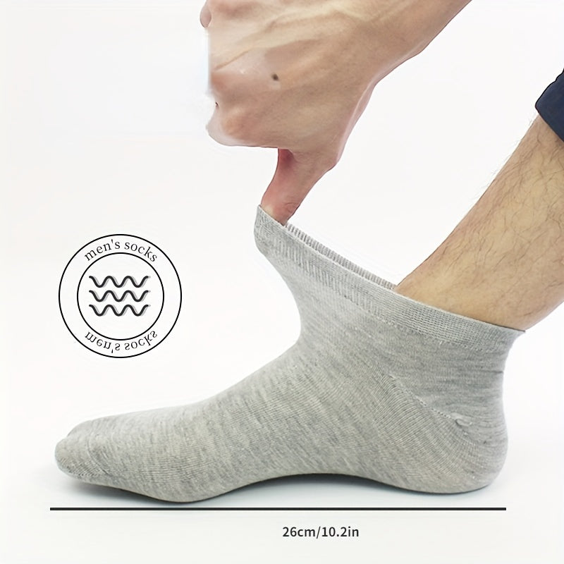 Men's Solid Liner Anklets Socks Soft Sweat Absorbent Outdoor Wear