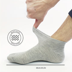 Men's Solid Liner Anklets Socks Soft Sweat Absorbent Outdoor Wear