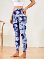 Dye Sport Yoga Pants High Stretch with Pocket Slimming Legging