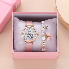 Toddler Girls Circle Butterfly Quartz Watch