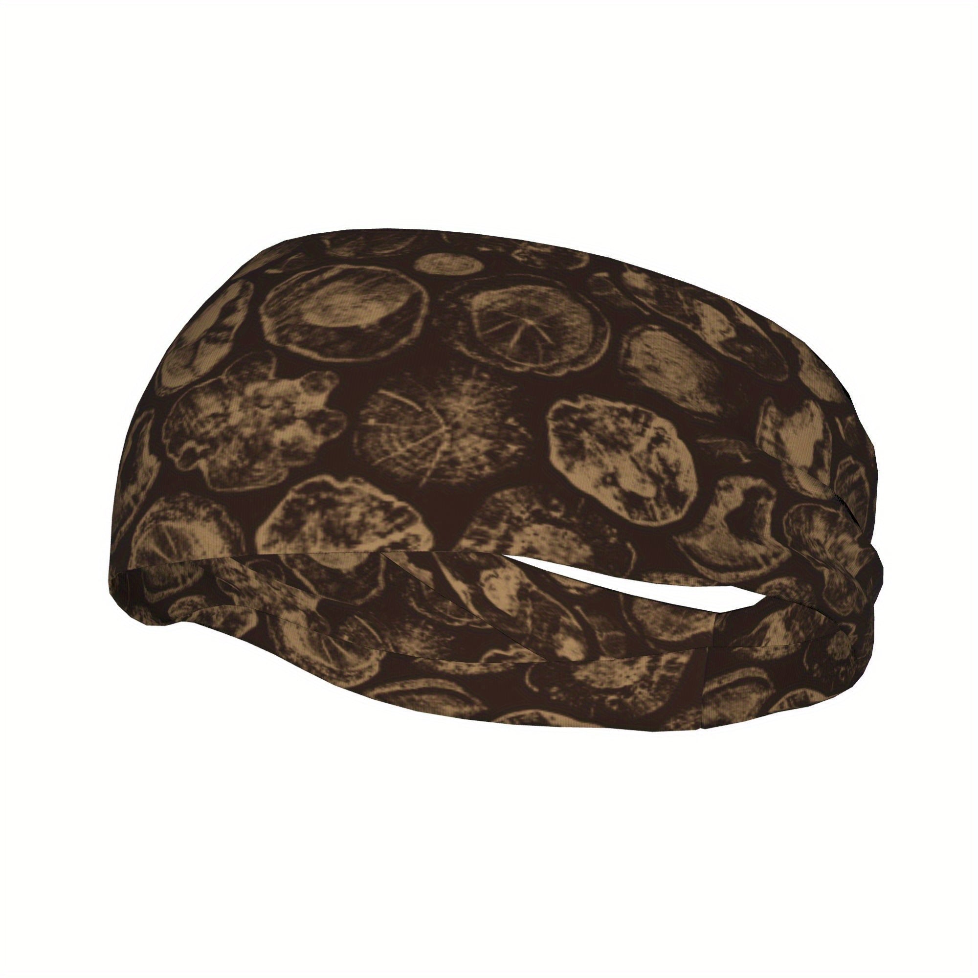 Vintage Inspired Brown Headband for Sports & Casual Wear