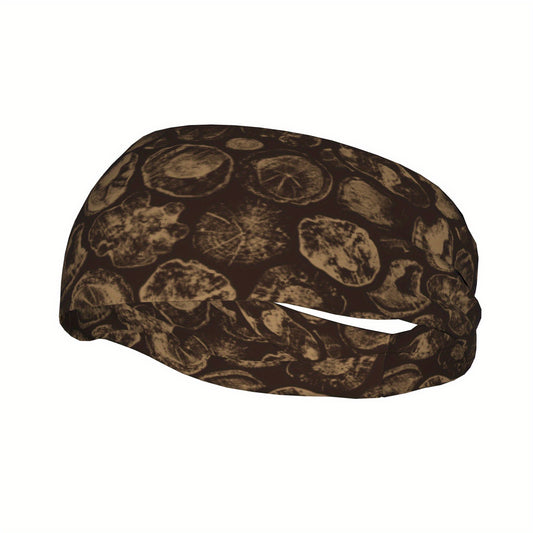 Vintage Inspired Brown Headband for Sports & Casual Wear