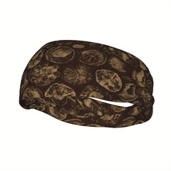 Vintage Inspired Brown Headband for Sports & Casual Wear