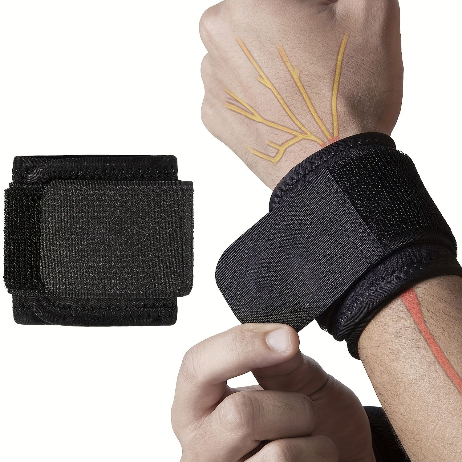 Adjustable Anti-Sprain Wristbands for Weightlifting & Strength Training