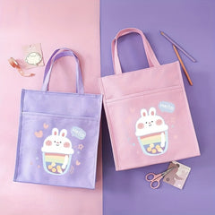 Cartoon Lightweight Large Capacity Tutoring Bag Casual Tote Bag For Girls