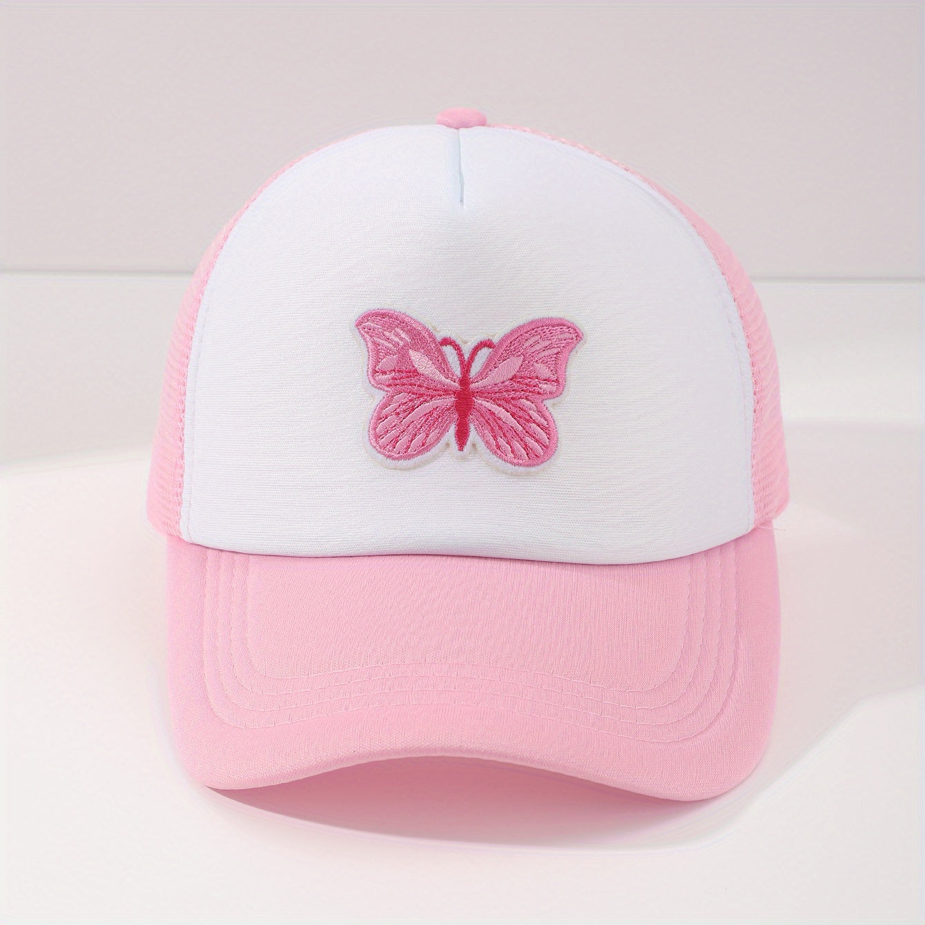 Butterfly Embroidery Mesh Baseball Cap for Couple