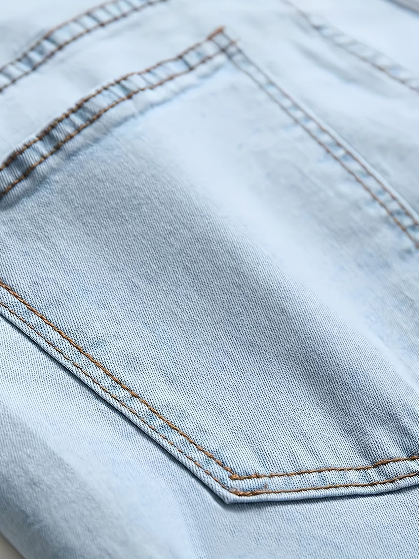 Men's Slim Fit Distressed Jeans for Spring Summer