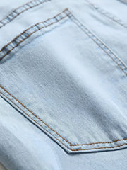 Men's Slim Fit Distressed Jeans for Spring Summer