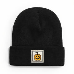 Halloween Pumpkin Knitted Hat Soft Skull Cap