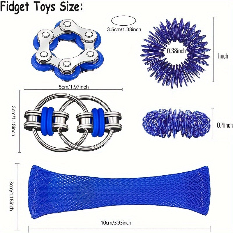 8pcs Sensory Decompression Toy Pack Anxiety & Stress Relief Tool