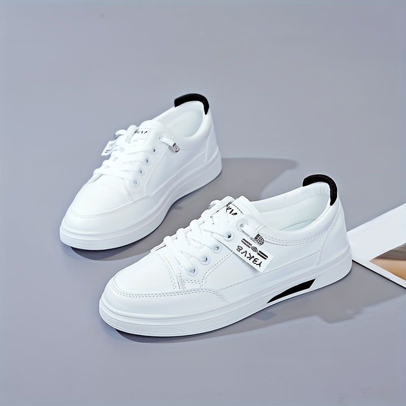 Women's Lace Up Low Board Shoes Lightweight Flats Sneakers