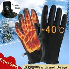 Windproof Warm Cycling Gloves Men's Winter Non-slip Waterproof