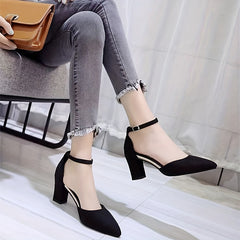 Women's Solid Wedges Sandals Point Toe Strappy Back Shoes