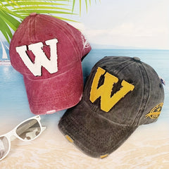 Letter Embroidered Print Adjustable Baseball Cap Outdoor Sport