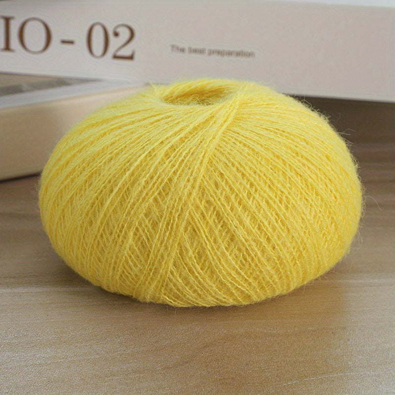 2 Pack Soft Mohair Knit Yarn 50g Roll Cozy DIY Knitting Sweaters Scarves Hats