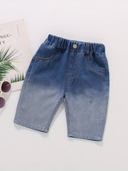 Toddler Boys Gradient Casual Denim Shorts Kids Summer Clothes
