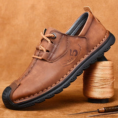 Men's Lace-up Synthetic Leather Shoes Comfortable And Breathable