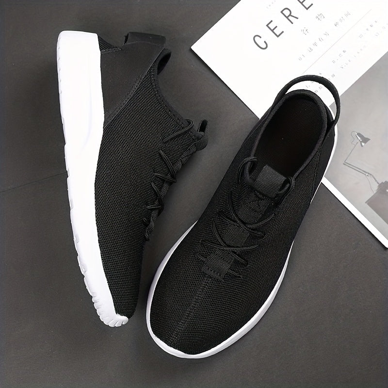 Men's Breathable Knit Lace Up Sneakers