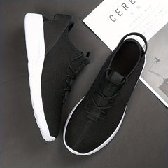 Men's Breathable Knit Lace Up Sneakers