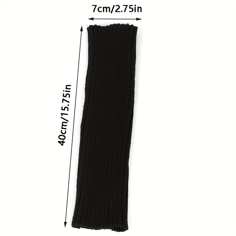 Rib Knit Leg Warmers Knee High Socks Women's Stockings & Hosiery