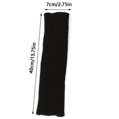 Rib Knit Leg Warmers Knee High Socks Women's Stockings & Hosiery