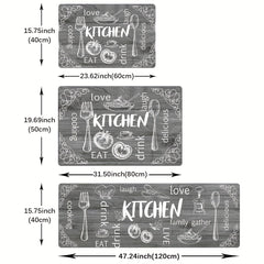 Soft Anti Fatigue Kitchen Rug Memory Foam Mat Non Slip Waterproof
