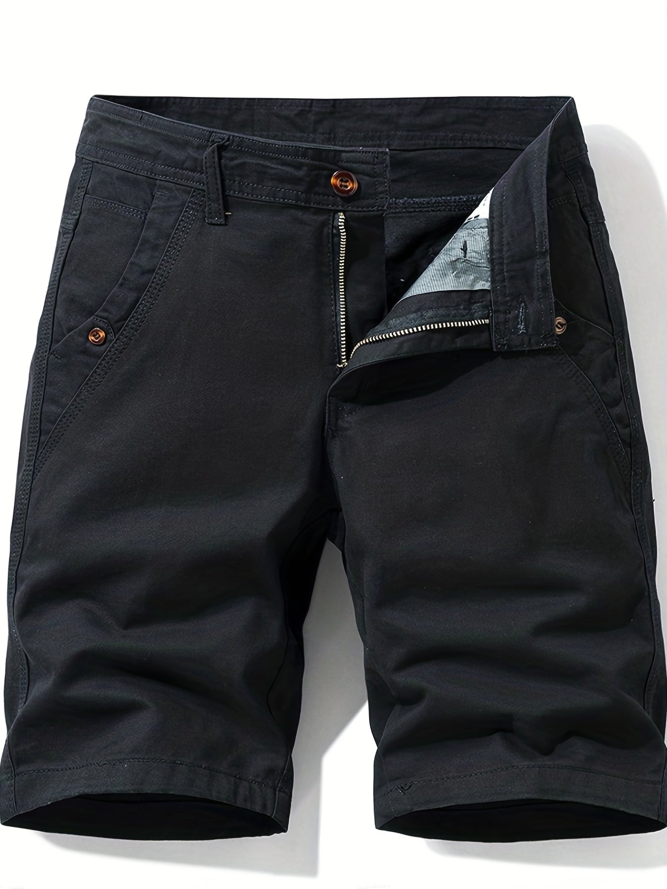 Men's Casual Cotton Cargo Shorts with Pockets for Summer