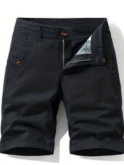 Men's Casual Cotton Cargo Shorts with Pockets for Summer