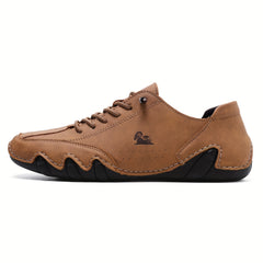 Men's Solid Low Top Boots Non Slip Lace Up Casual Shoes